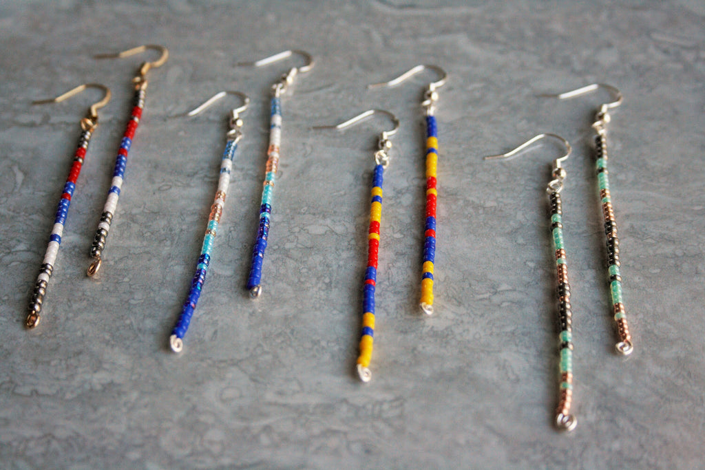 Handmade Beaded Glass Seed Earrings – Boho Minimalist Jewelry, Lightweight & Dainty Gift for Women