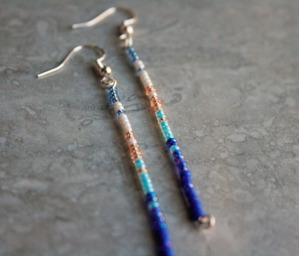 Handmade Beaded Glass Seed Earrings – Boho Minimalist Jewelry – Lightweight & Dainty Gift for Women