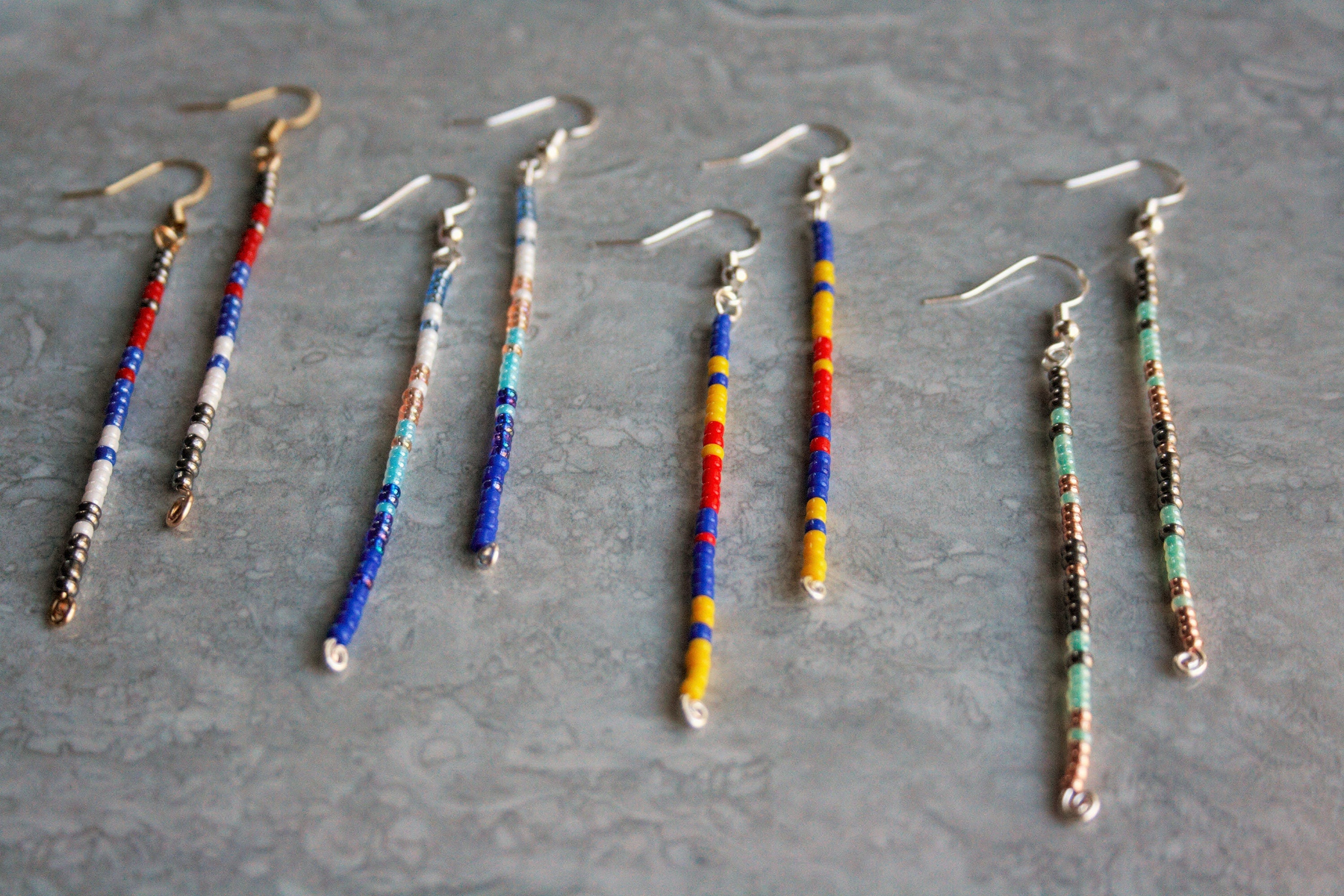 Handmade Beaded Glass Seed Earrings – Boho Minimalist Jewelry – Lightweight & Dainty Gift for Women