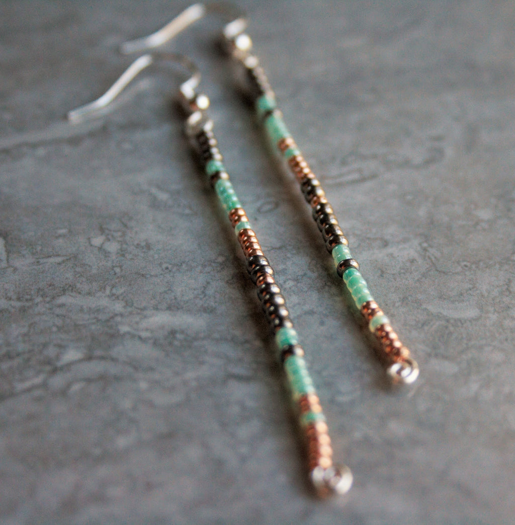 Handmade Beaded Glass Seed Earrings – Boho Minimalist Jewelry – Lightweight & Dainty Gift for Women