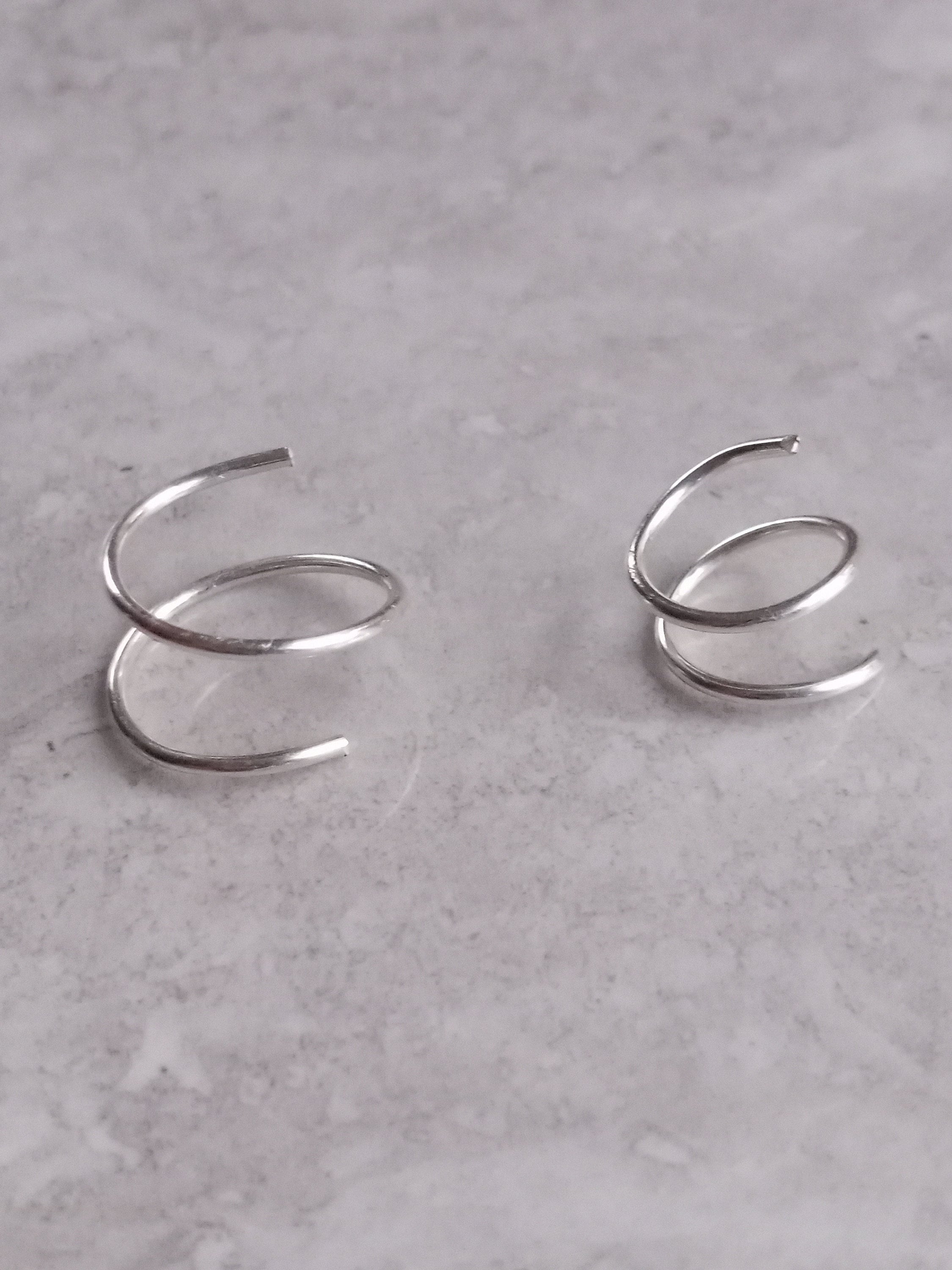 Threader Earrings / Minimalist Earrings / Silver earrings / Dainty Earrings / Gold earrings / Double Threader earrings / Free u.s shipping