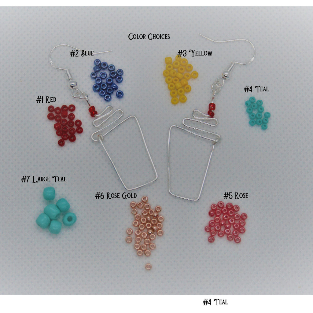 Dainty Cupcake earrings / Cake earrings / Dunkin donuts / Silver Earrings / Sprinkles / Earrings dangle / Hand-crafted / Artisan Earrings