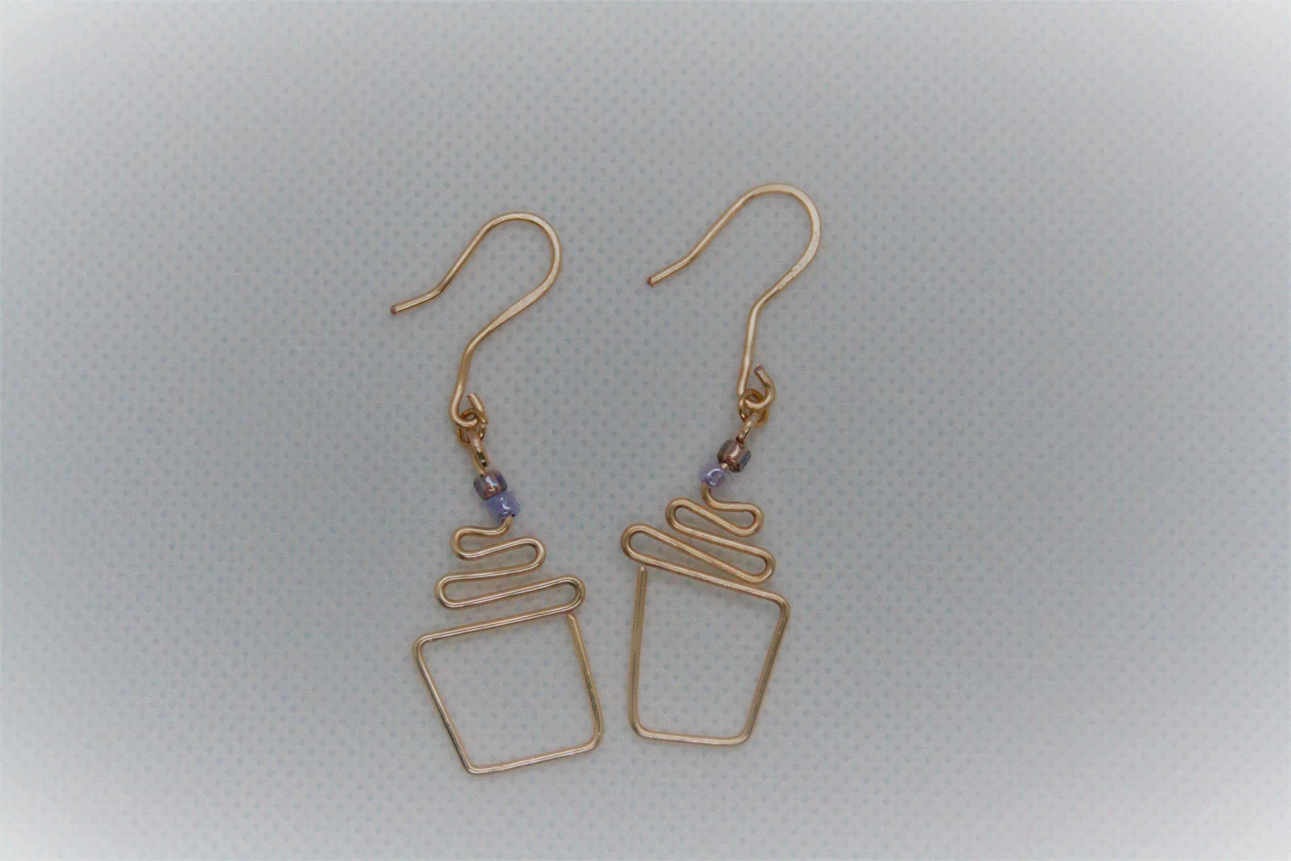 Dainty Cupcake earrings / Cake earrings / Dunkin donuts / Silver Earrings / Sprinkles / Earrings dangle / Hand-crafted / Artisan Earrings