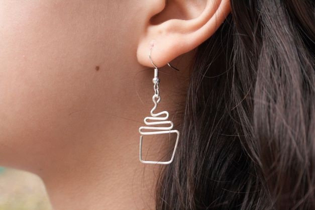 Dainty Cupcake earrings / Cake earrings / Dunkin donuts / Silver Earrings / Sprinkles / Earrings dangle / Hand-crafted / Artisan Earrings
