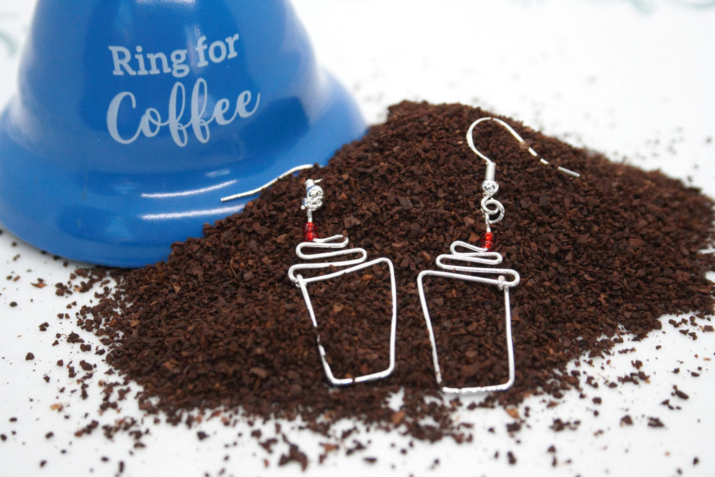 Beautiful Coffee cup earrings / Starbucks earrings / Dunkin donuts / teacup and coffee cup earrings / Large coffee earrings