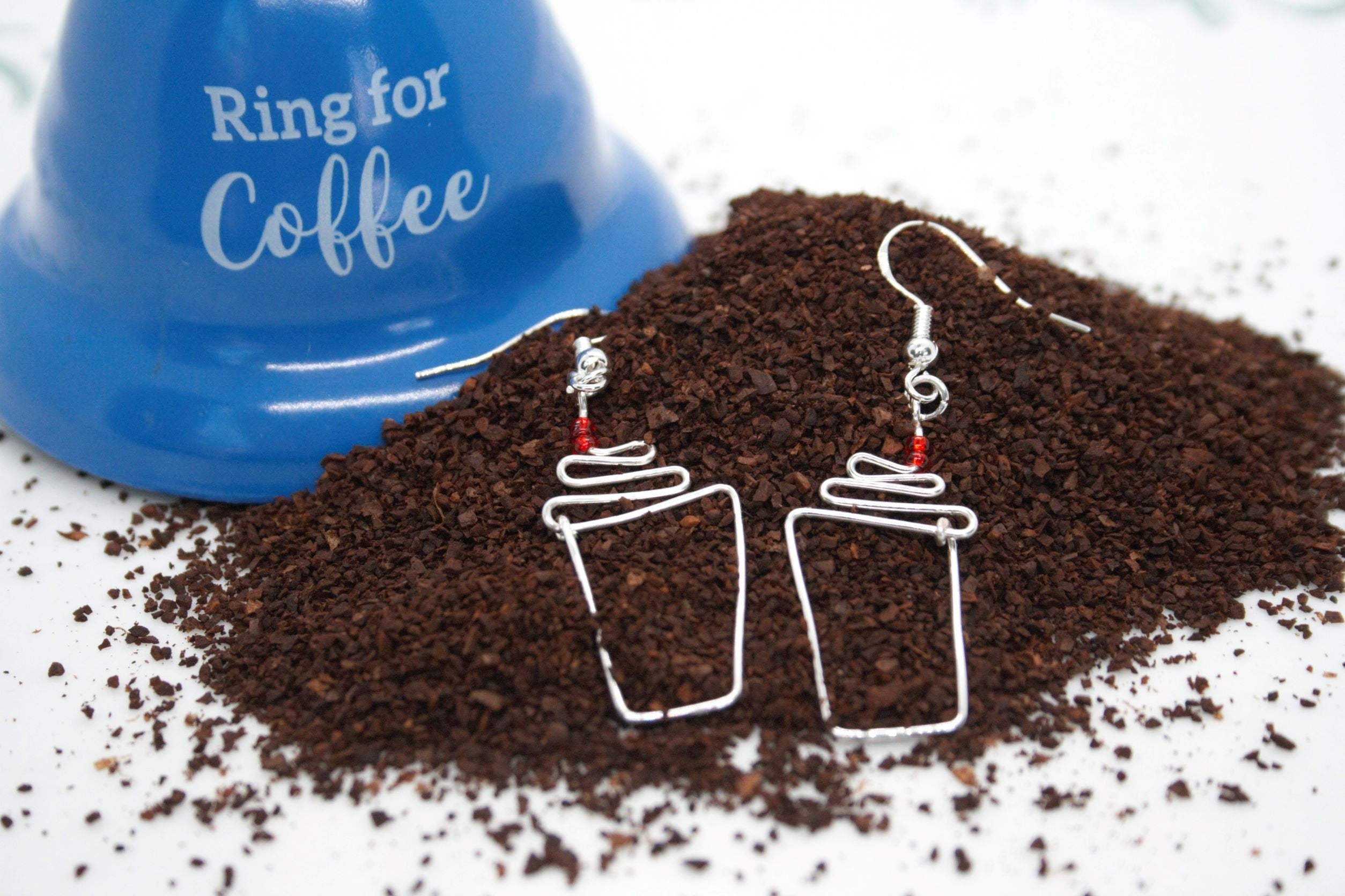 Beautiful Coffee cup earrings / Starbucks earrings / Dunkin donuts / teacup and coffee cup earrings / Large coffee earrings