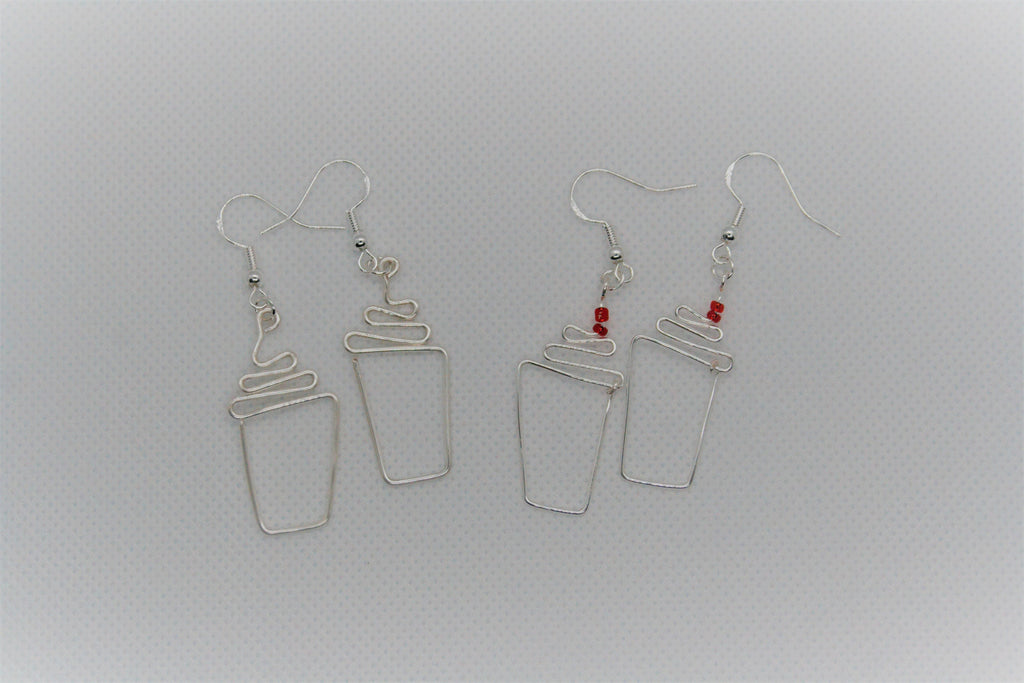Beautiful Coffee cup earrings / Starbucks earrings / Dunkin donuts / teacup and coffee cup earrings / Large coffee earrings