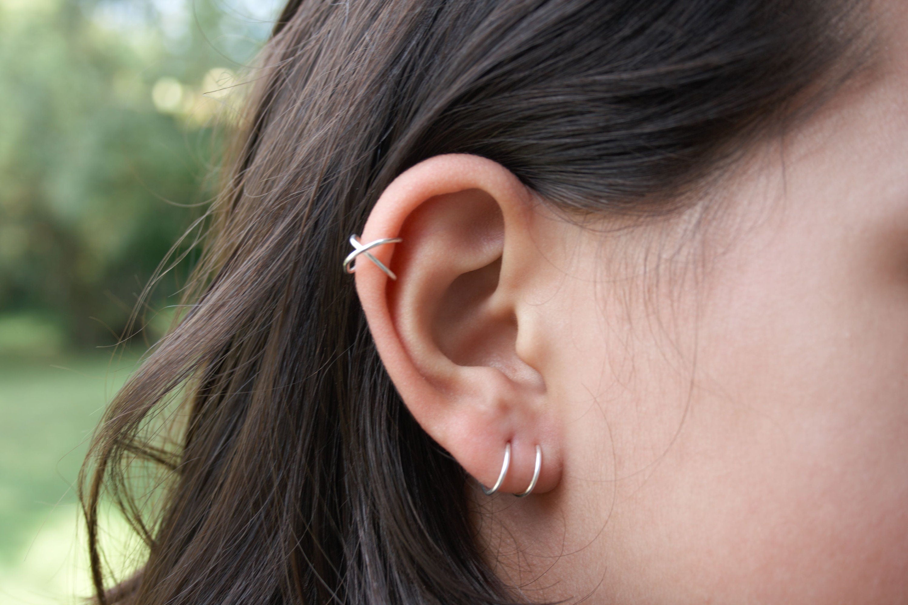 Threader Earrings / Minimalist Earrings / Silver earrings / Dainty Earrings / Gold earrings / Double Threader earrings / Free u.s shipping