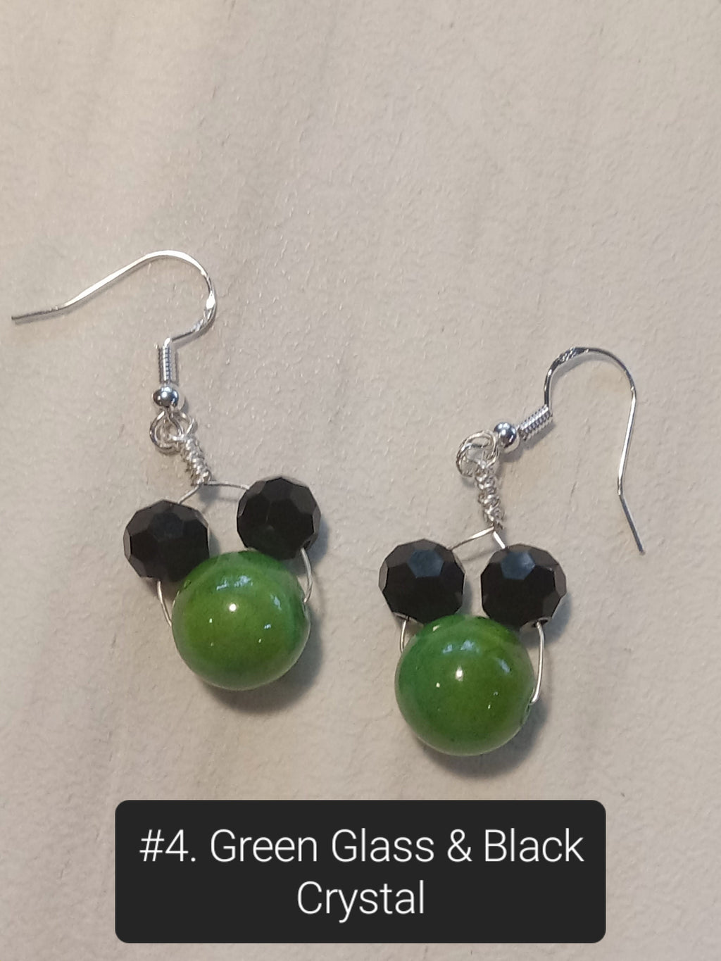 Handmade Minnie & Mickey Dangle Earrings – Crystal and Glass Beads, Unique Artisan Jewelry for Disney Fans