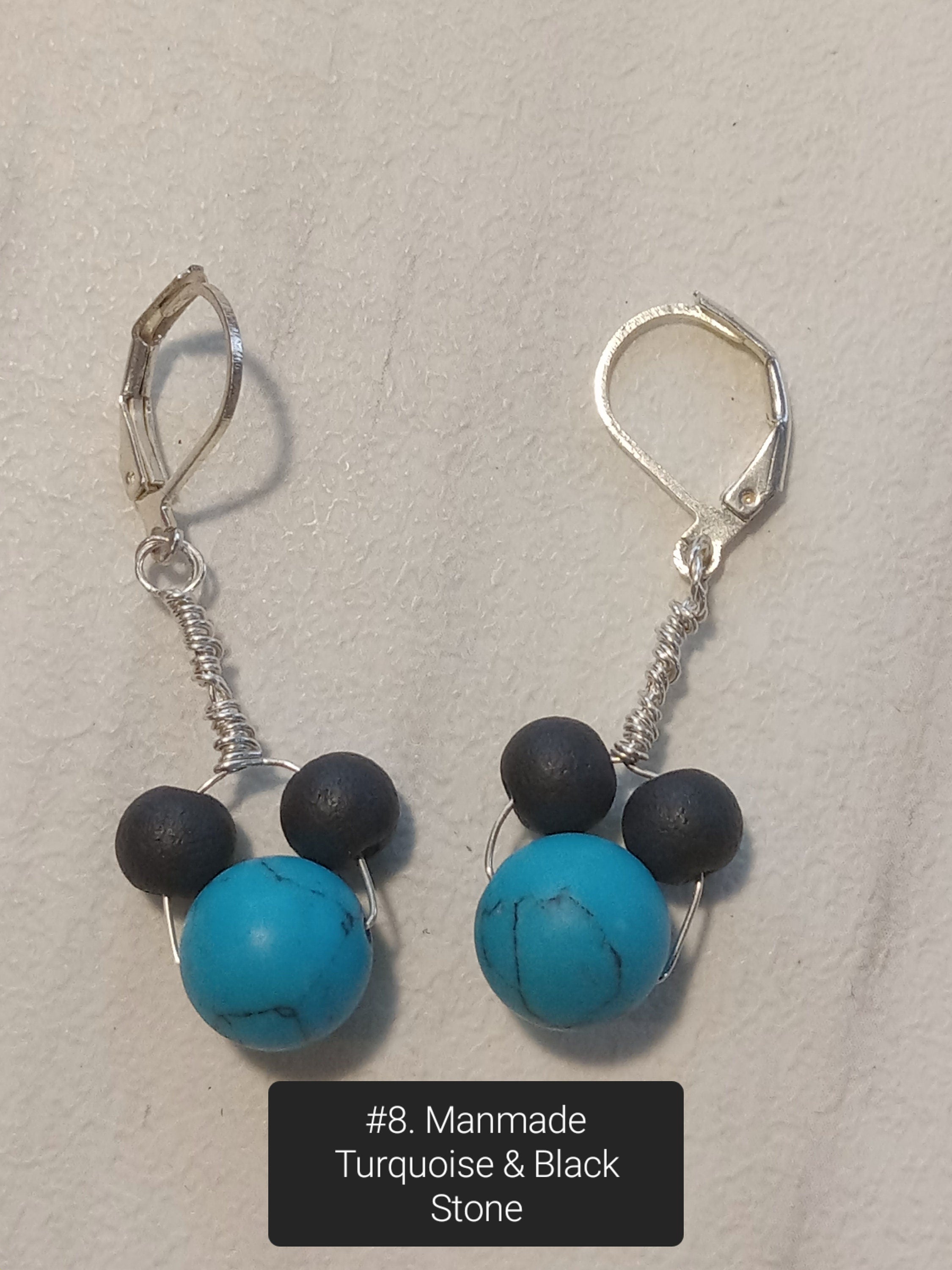Handmade Minnie & Mickey Dangle Earrings – Crystal and Glass Beads, Unique Artisan Jewelry for Disney Fans