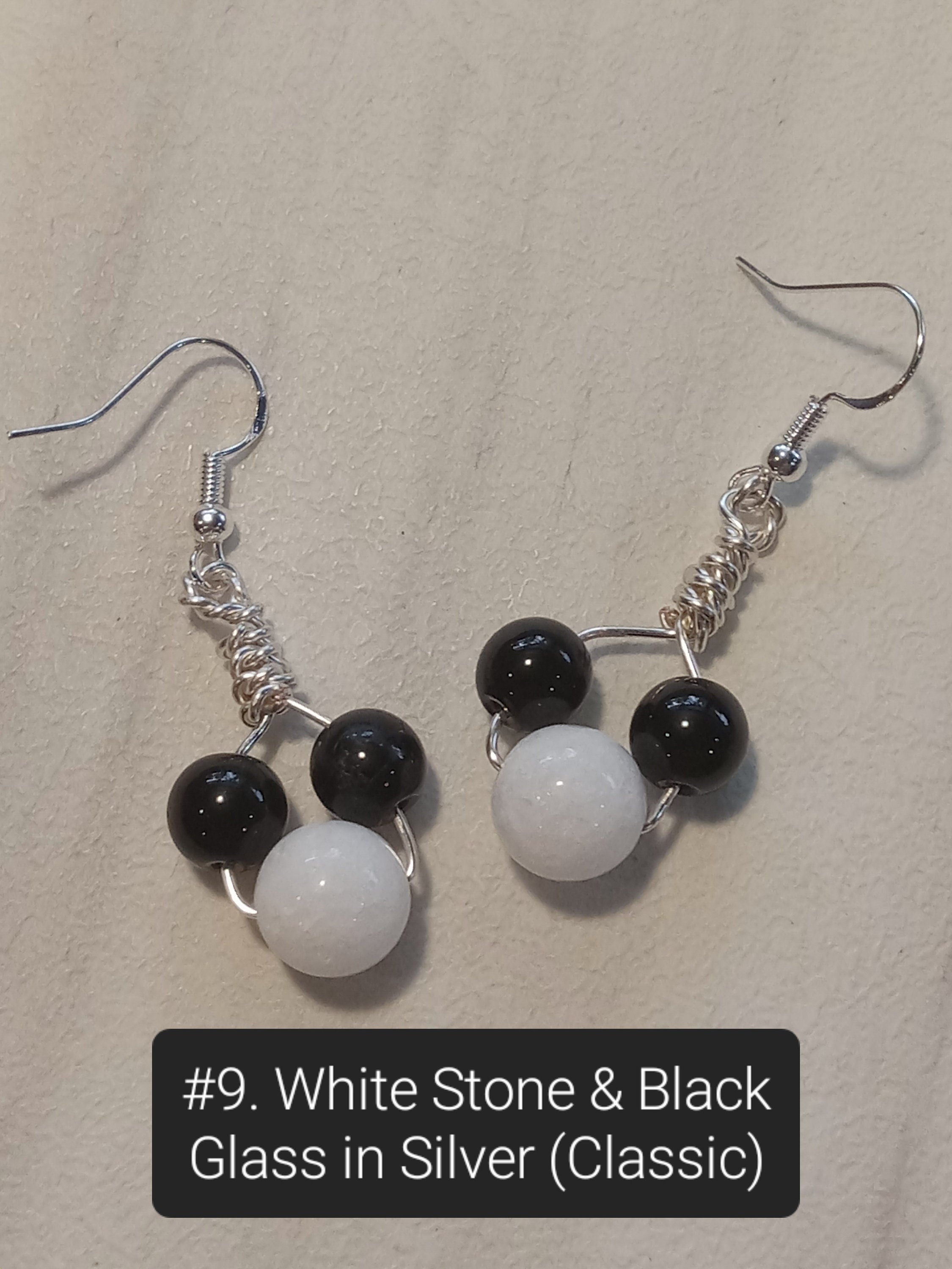 Handmade Minnie & Mickey Dangle Earrings / Crystal and Glass Beads / Unique Artisan Jewelry for Disney Fans / One of a kind