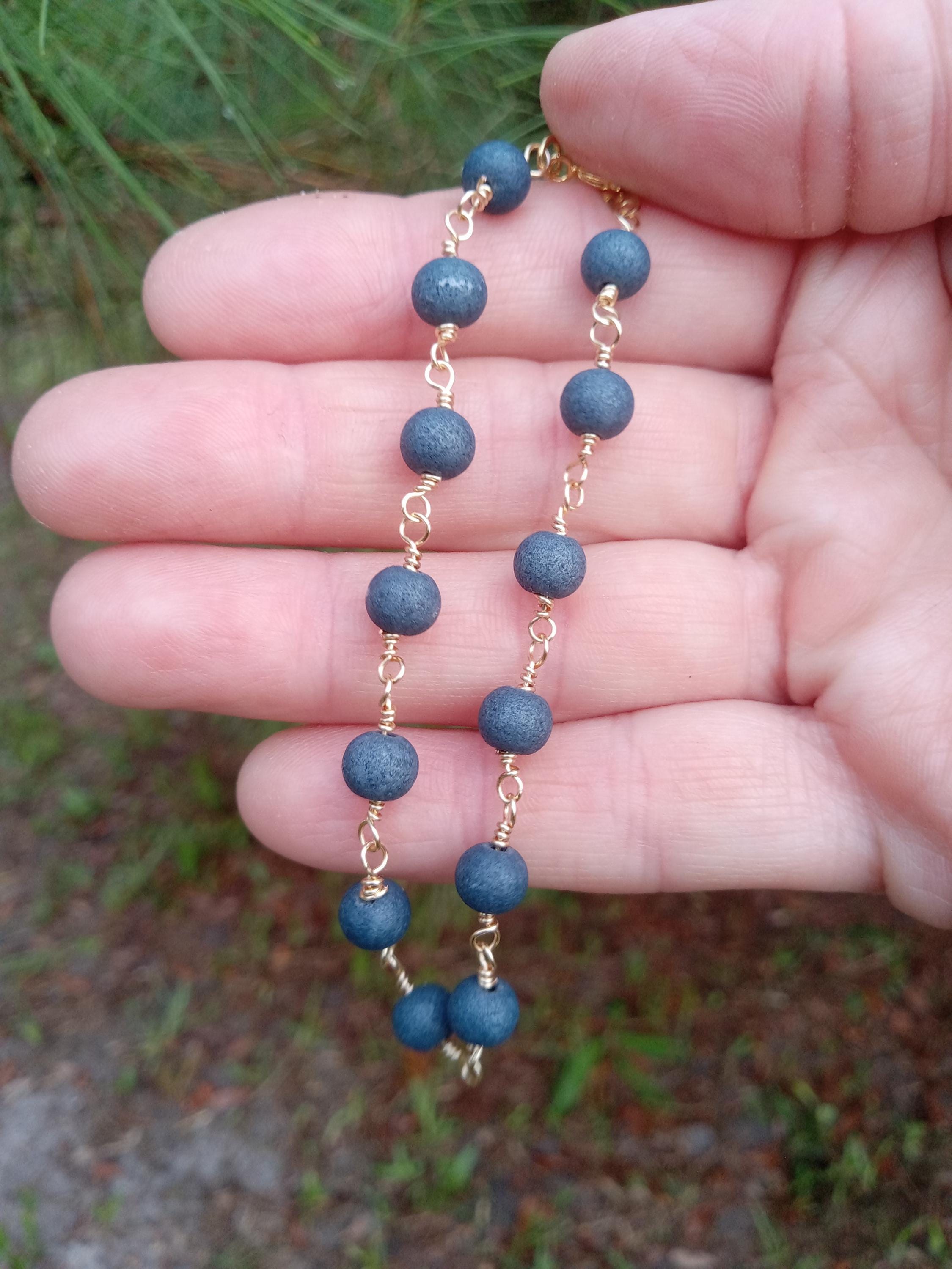 Minimalist Gold Wire Bracelet | Dainty Handmade Jewelry | Boho Beaded Bracelet Gift