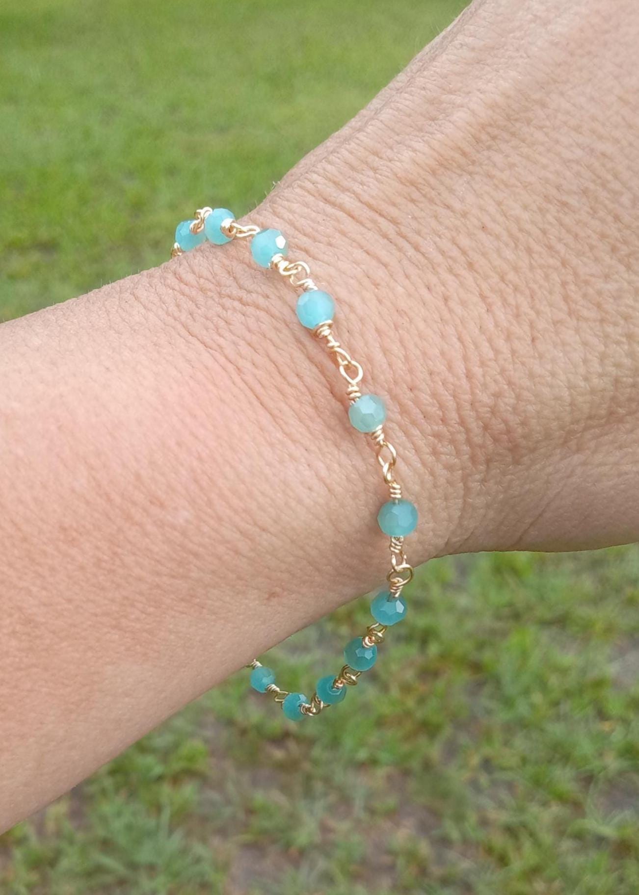 Handmade Petite Gold Wire & Glass Beaded Bracelet or Necklace – Minimalist, Dainty Jewelry for Everyday Wear or Gift Giving, Boho Jewelry