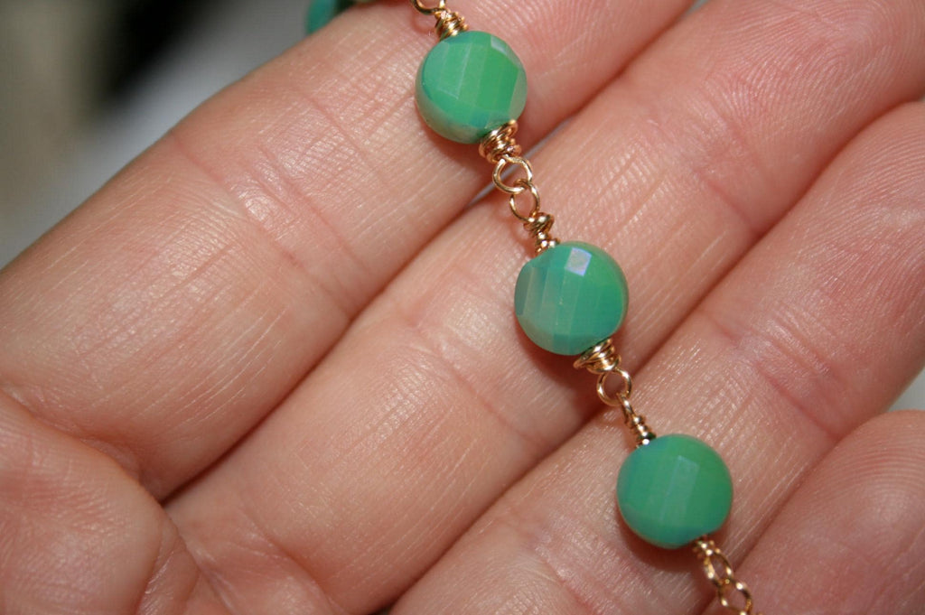 Handmade Petite Gold Wire & Glass Beaded Bracelet or Necklace – Minimalist, Dainty Jewelry for Everyday Wear or Gift Giving, Boho Jewelry