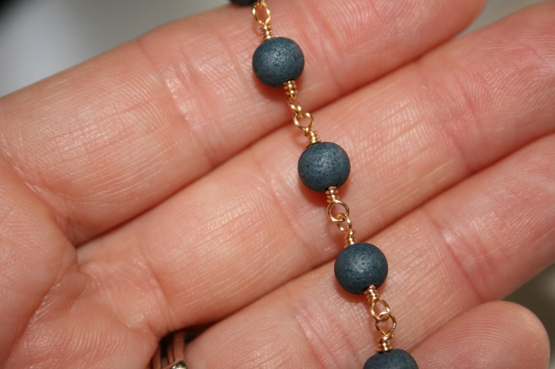 Handmade Petite Gold Wire & Glass Beaded Bracelet or Necklace – Minimalist, Dainty Jewelry for Everyday Wear or Gift Giving, Boho Jewelry