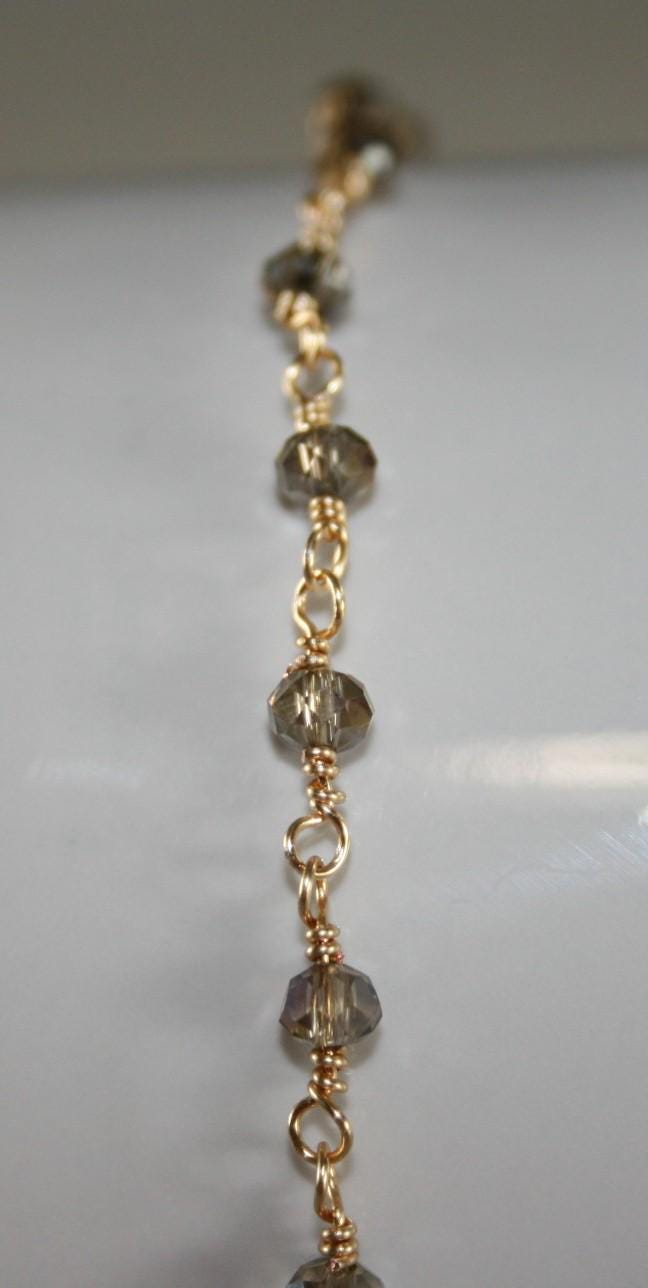 Handmade Petite Gold Wire & Glass Beaded Bracelet or Necklace – Minimalist, Dainty Jewelry for Everyday Wear or Gift Giving, Boho Jewelry