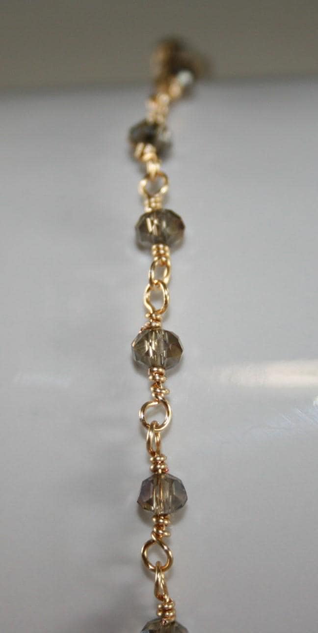 Handmade Petite Gold Wire & Glass Beaded Bracelet or Necklace – Minimalist, Dainty Jewelry for Everyday Wear or Gift Giving, Boho Jewelry