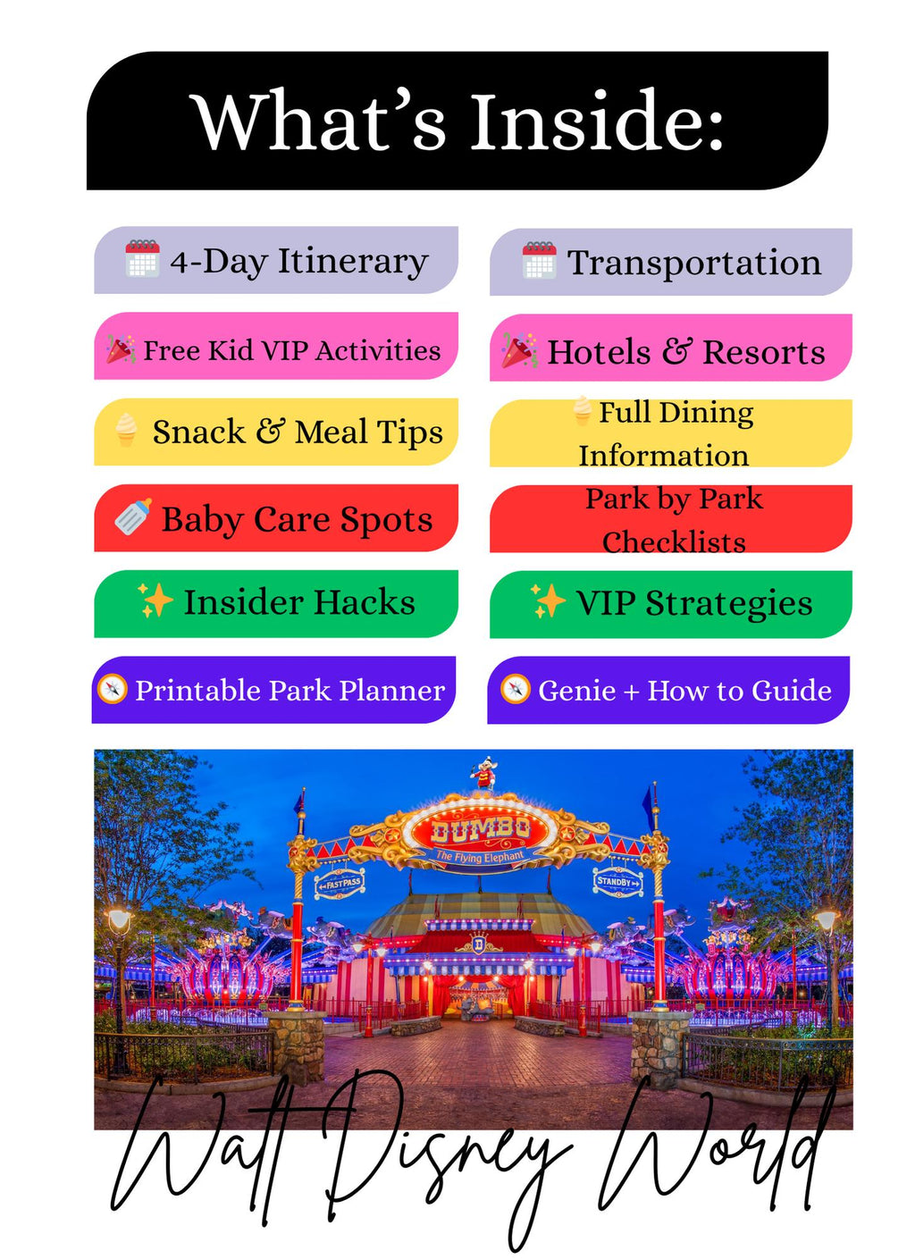 Luxurious Disney Vacation - Curated VIP Itinerary stress Free - Travel Bundle, Dining, Parks, Spa, Golf - Custom Guide with Water Parks inc.