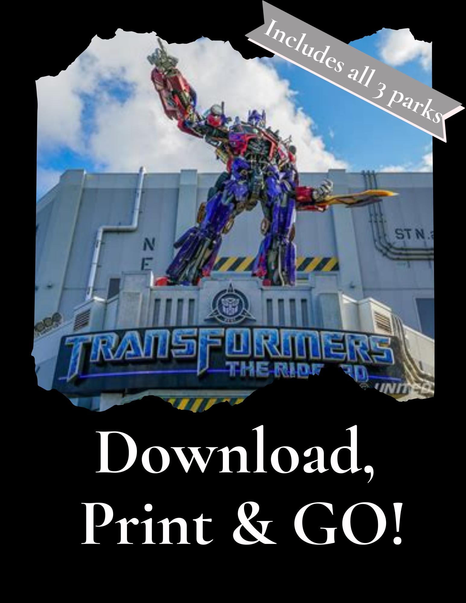 Universal Orlando Ride Planner & Journal: Theme Park Trip (Printable PDF)
