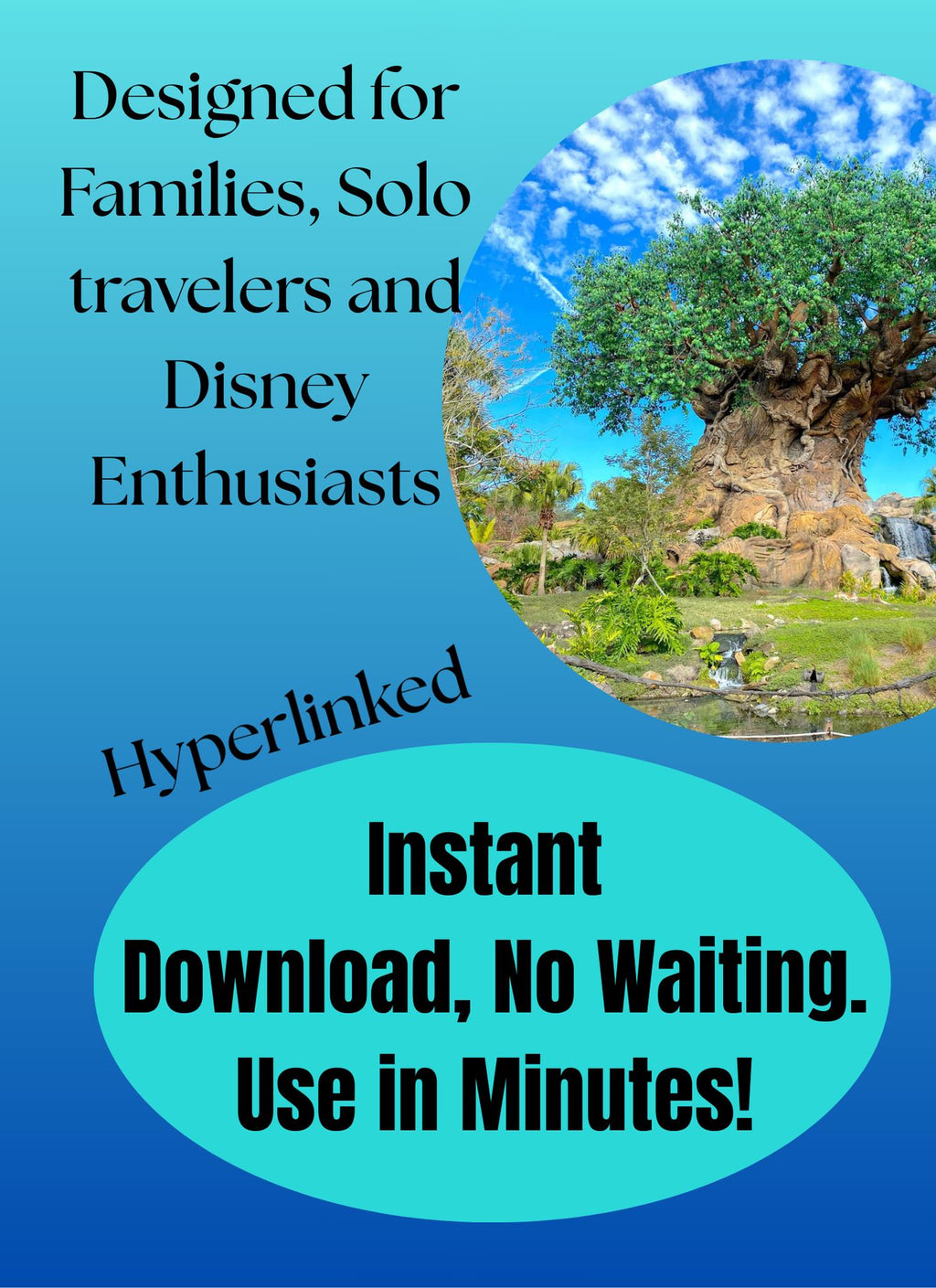 Disney World Digital Planner - 28 Fillable & Hyperlinked Pages Includes All Dining and rides for all 4 Parks- Instant PDF Download or Print
