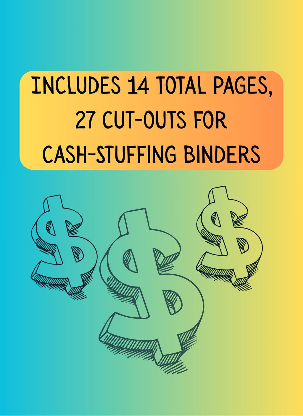 Beach-Themed Savings Challenge | 14-Page Digital PNG | Cash Stuffing Budget Tracker with 27 Envelope Cut-Outs A6 size Instant Download