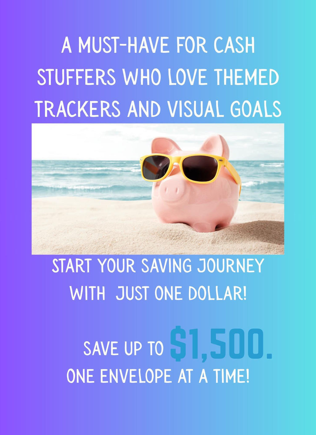 Mermaid Savings Challenge: Cash Stuffing Budget Tracker (Digital PNG Download, A6 Envelope Cut-Outs)