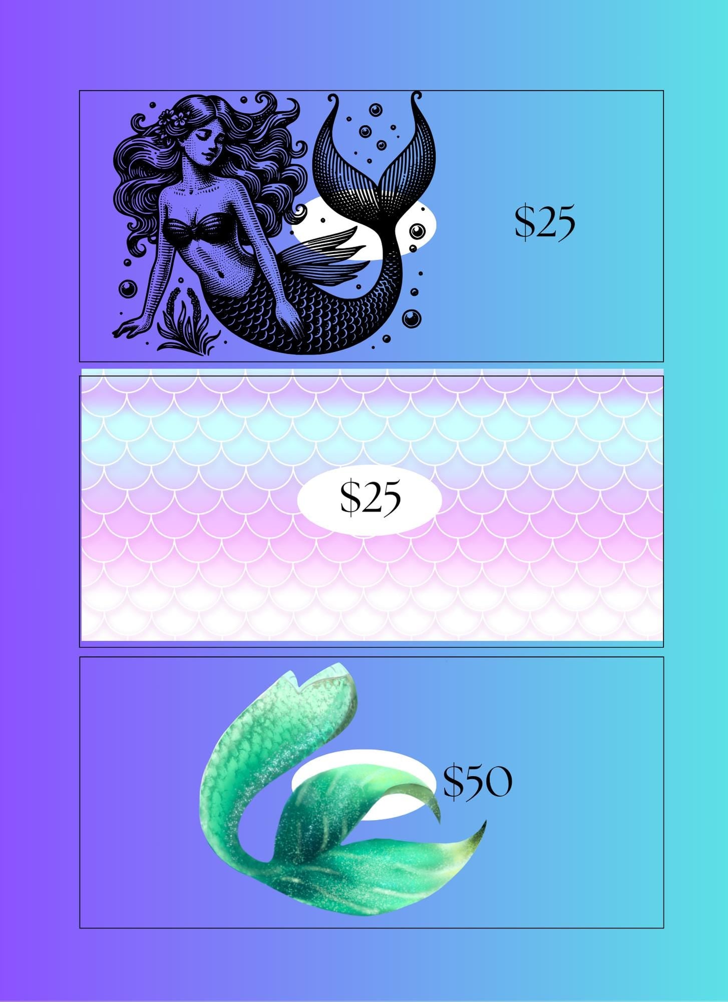 Mermaid Savings Challenge: Cash Stuffing Budget Tracker (Digital PNG Download, A6 Envelope Cut-Outs)