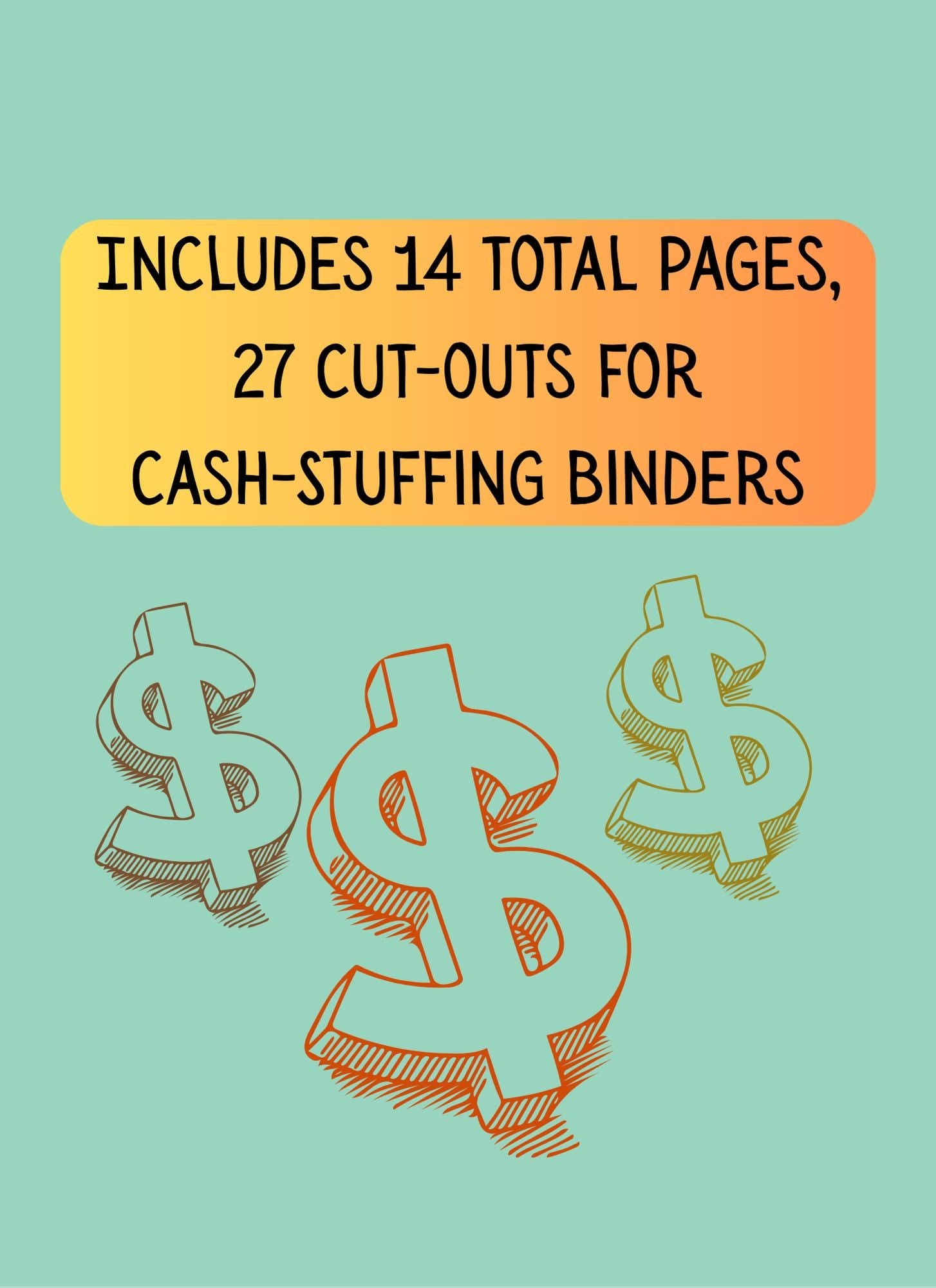Fall Savings Challenge: Cash Stuffing Budget Tracker (Digital PNG Download, A6 Size Envelopes)