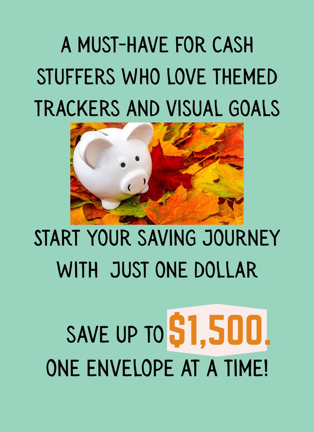 Fall Savings Challenge: Cash Stuffing Budget Tracker (Digital PNG Download, A6 Size Envelopes)