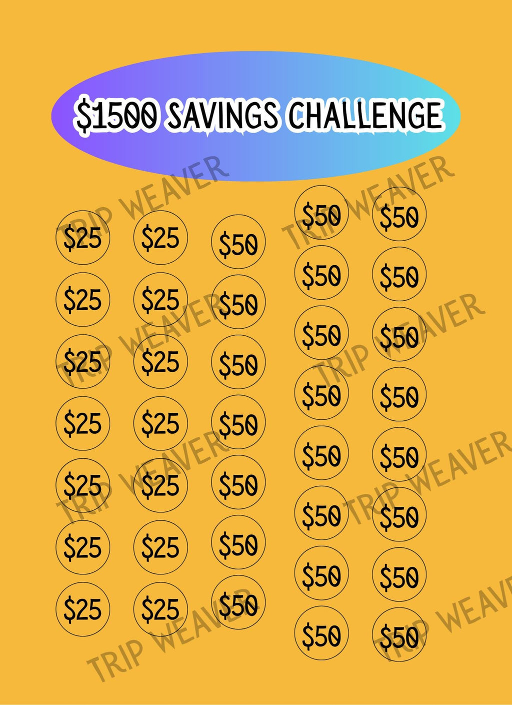 Floral - Themed Savings Challenge | 14-Page Digital PNG | Cash Stuffing Budget Tracker with 27 Envelope Cut-Outs A6 size Instant Download