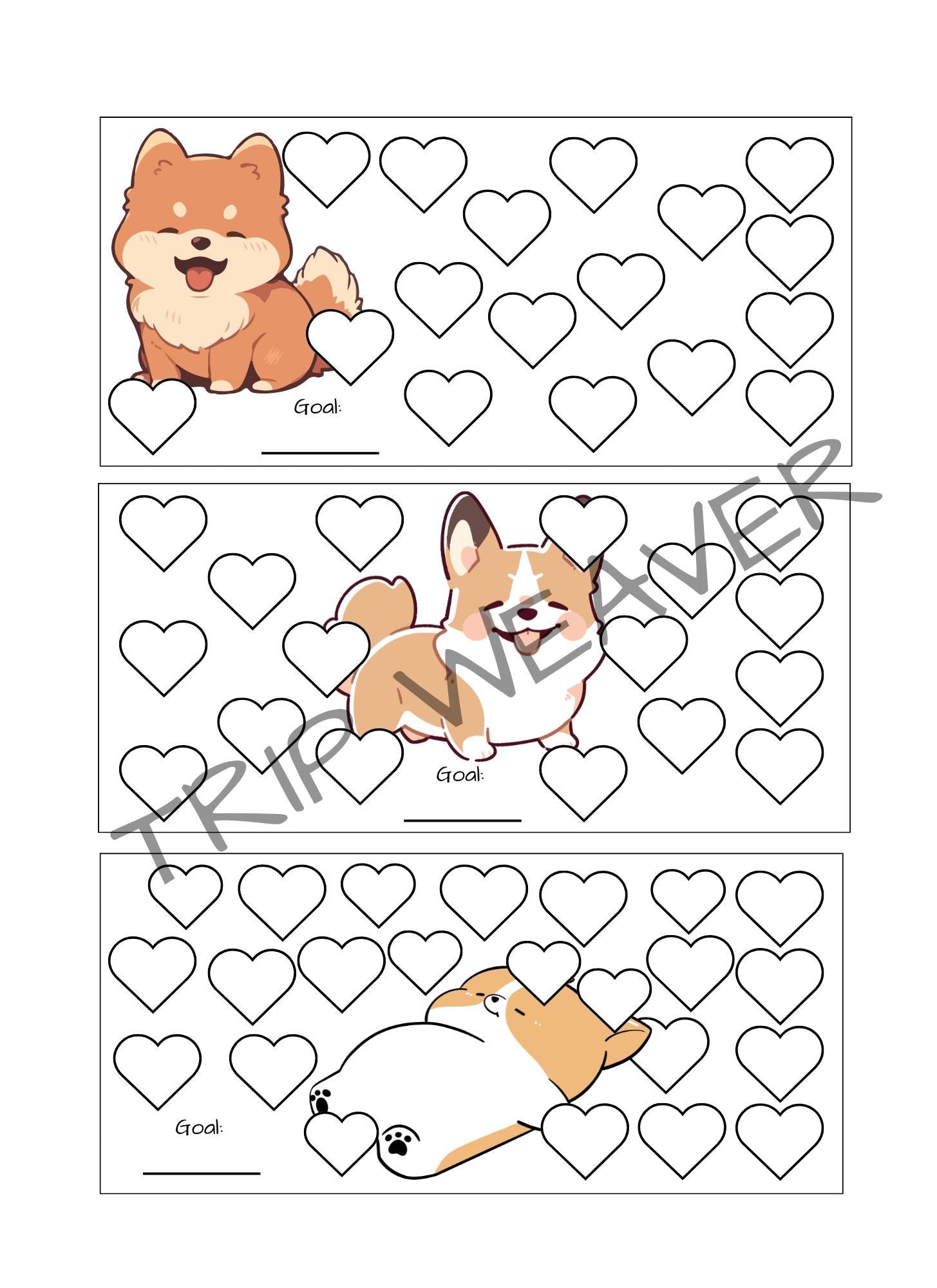 Kawaii Savings Challenge: Cash Stuffing Budget Tracker (Digital PNG, A6 Cut-Outs)