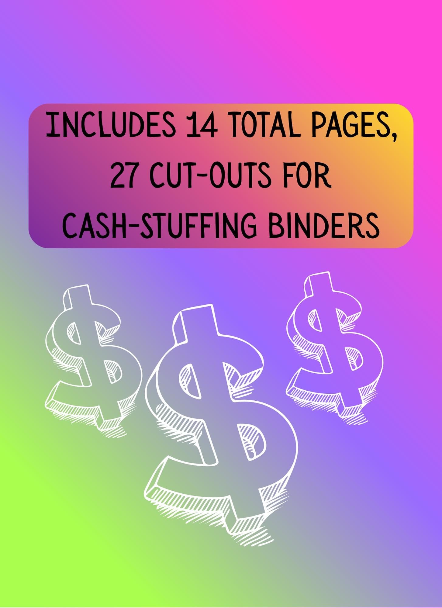 Horse-Themed Savings Challenge | 19-Page Digital PNG | Budget Tracker with 27 Envelope Cut-Outs