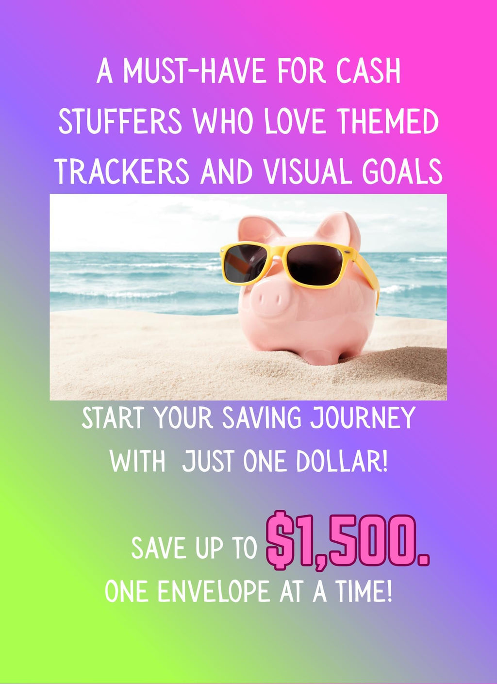 Horse-Themed Savings Challenge | 19-Page Digital PNG | Budget Tracker with 27 Envelope Cut-Outs