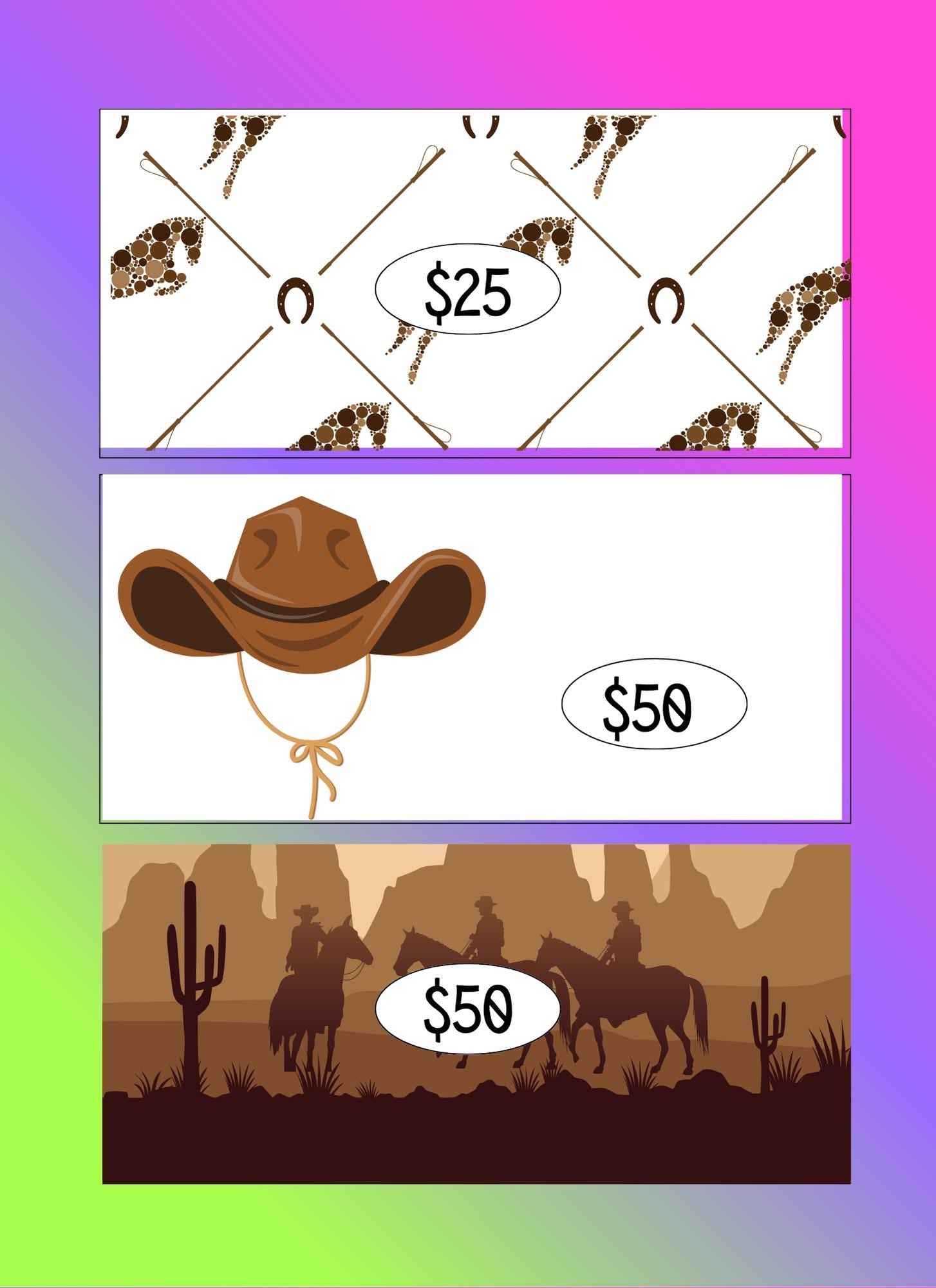 Horse-Themed Savings Challenge | 19-Page Digital PNG | Budget Tracker with 27 Envelope Cut-Outs