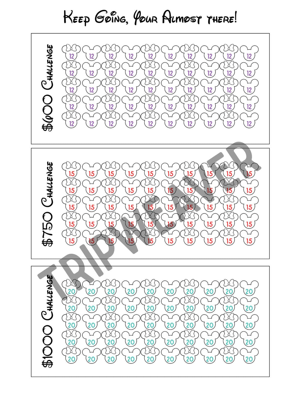Disney Savings Challenge - Envelope Budget Tracker for Magical Vacations & Gift Surprises-Cash Stuffing Size A6 - Save up to 10,000 easily