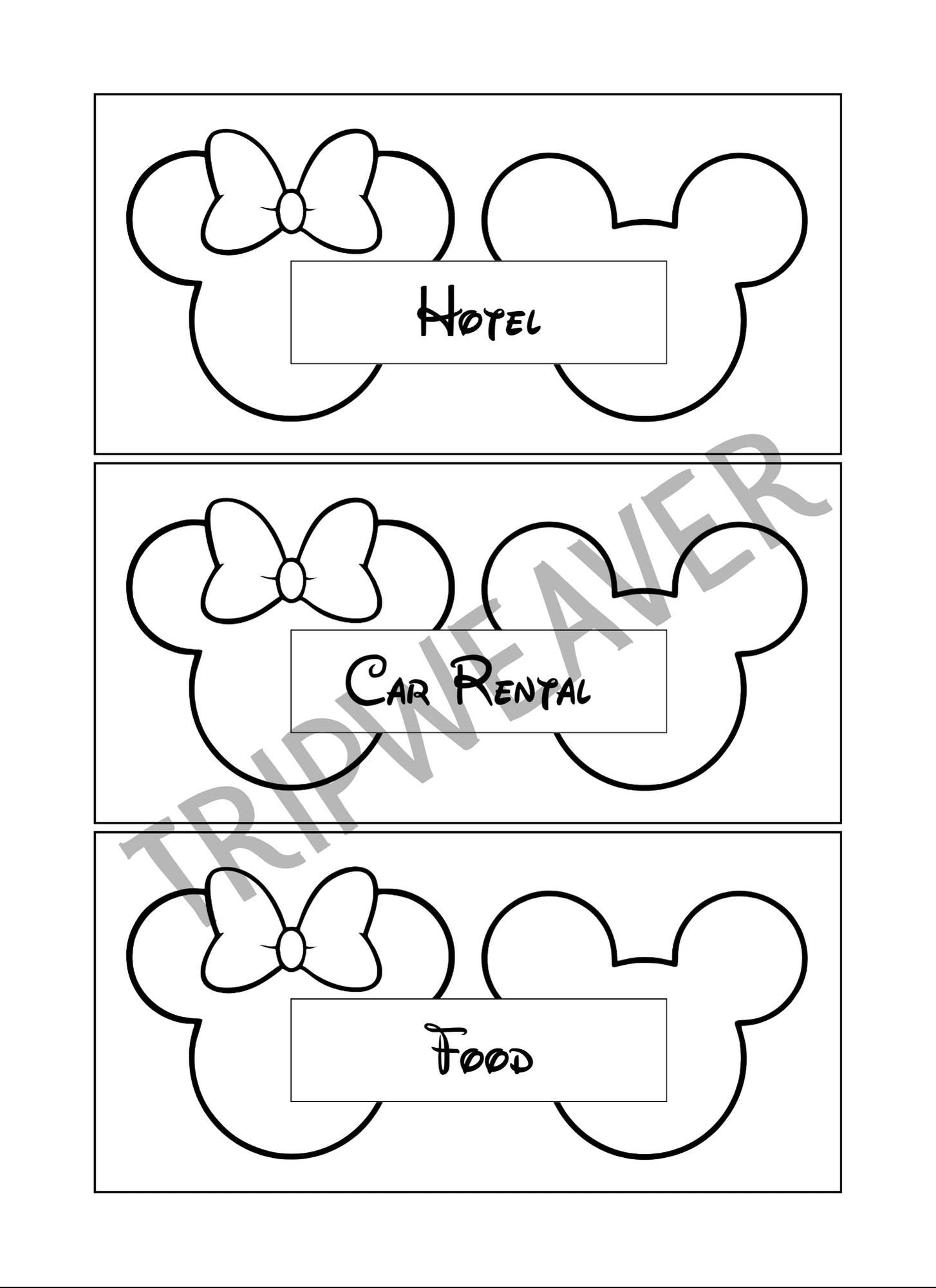 Disney Savings Challenge - Envelope Budget Tracker for Magical Vacations & Gift Surprises-Cash Stuffing Size A6 - Save for your Disney Trip!