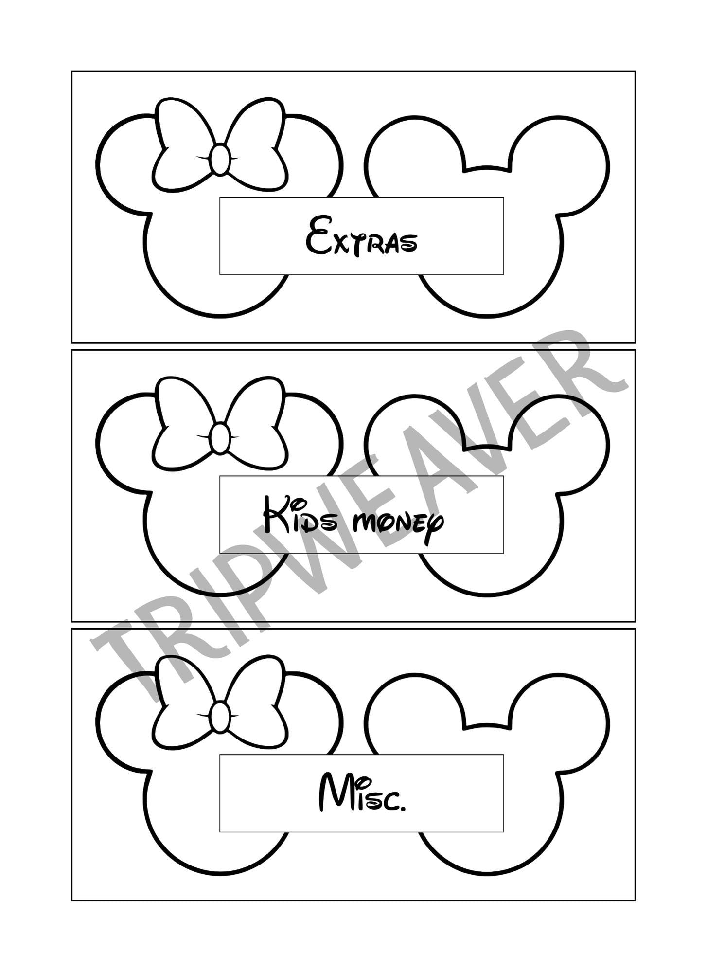 Disney Savings Challenge - Envelope Budget Tracker for Magical Vacations & Gift Surprises-Cash Stuffing Size A6 - Save for your Disney Trip!