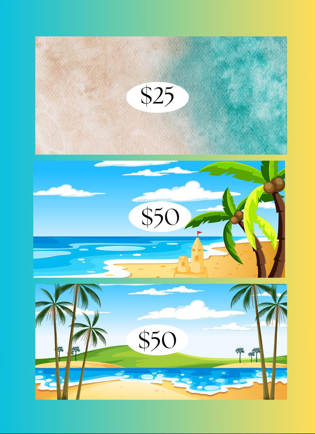 Beach-Themed Savings Challenge | 14-Page Digital PNG | Cash Stuffing Budget Tracker with 27 Envelope Cut-Outs A6 size Instant Download