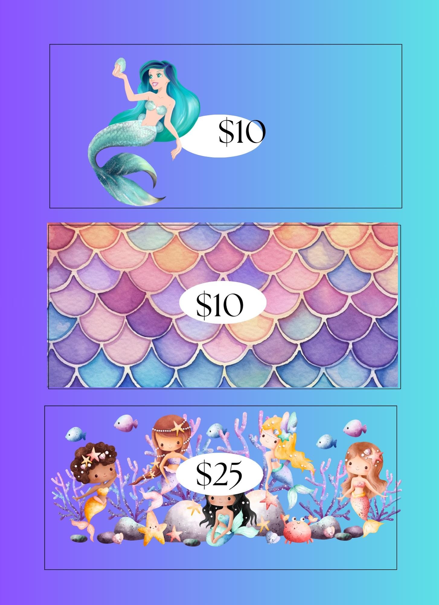 Mermaid Savings Challenge: Cash Stuffing Budget Tracker (Digital PNG Download, A6 Envelope Cut-Outs)