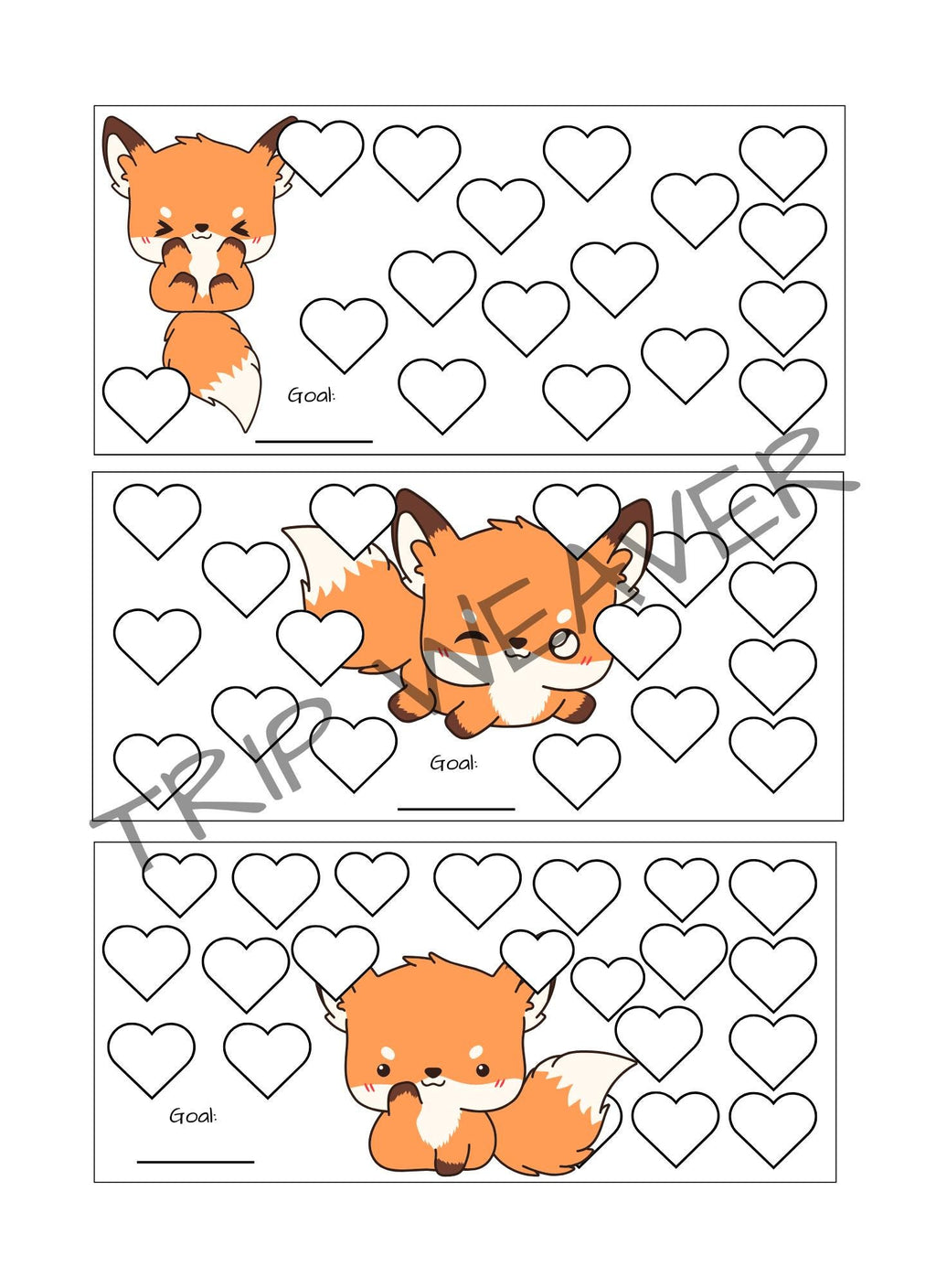 Kawaii Savings Challenge: Cash Stuffing Budget Tracker (Digital PNG, A6 Cut-Outs)