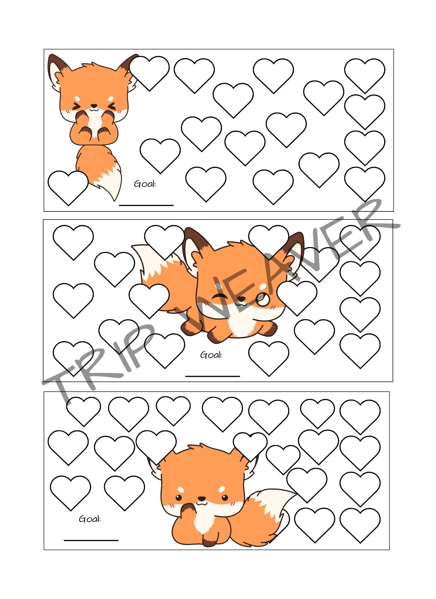 Kawaii Savings Challenge: Cash Stuffing Budget Tracker (Digital PNG, A6 Cut-Outs)