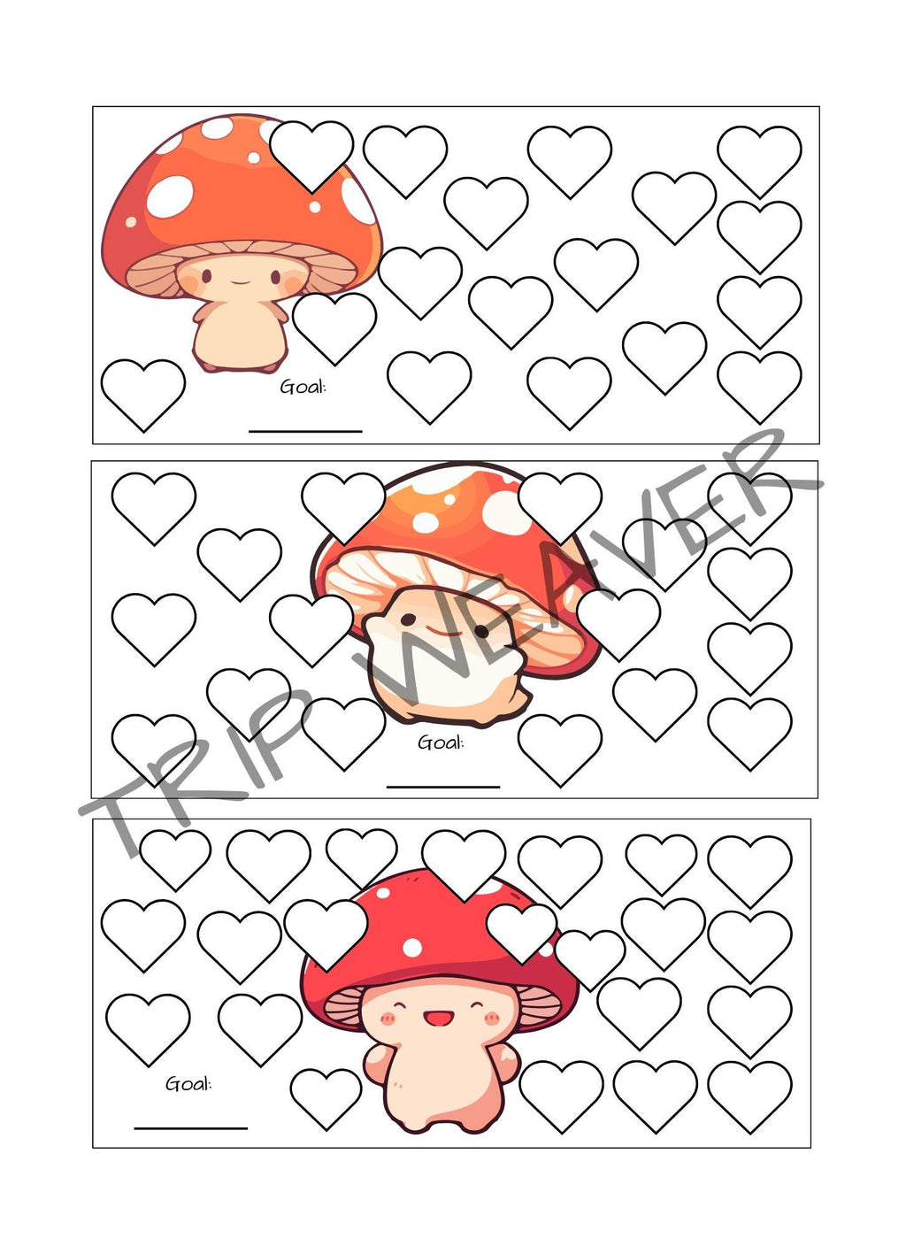 Kawaii Savings Challenge: Cash Stuffing Budget Tracker (Digital PNG, A6 Cut-Outs)