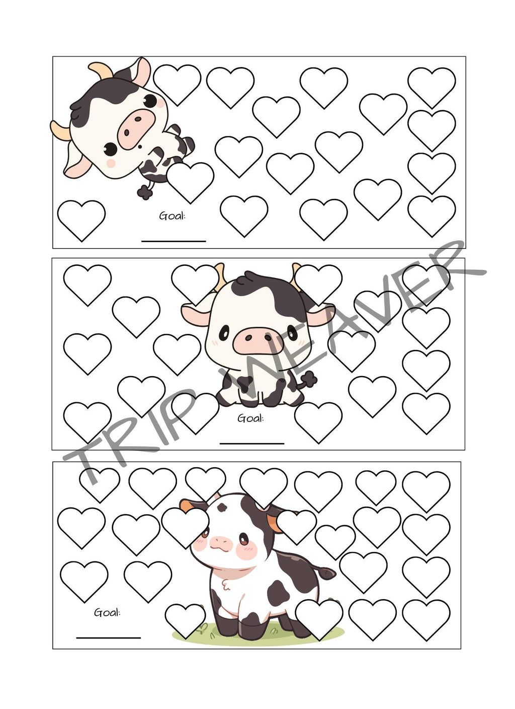 Kawaii Savings Challenge: Cash Stuffing Budget Tracker (Digital PNG, A6 Cut-Outs)