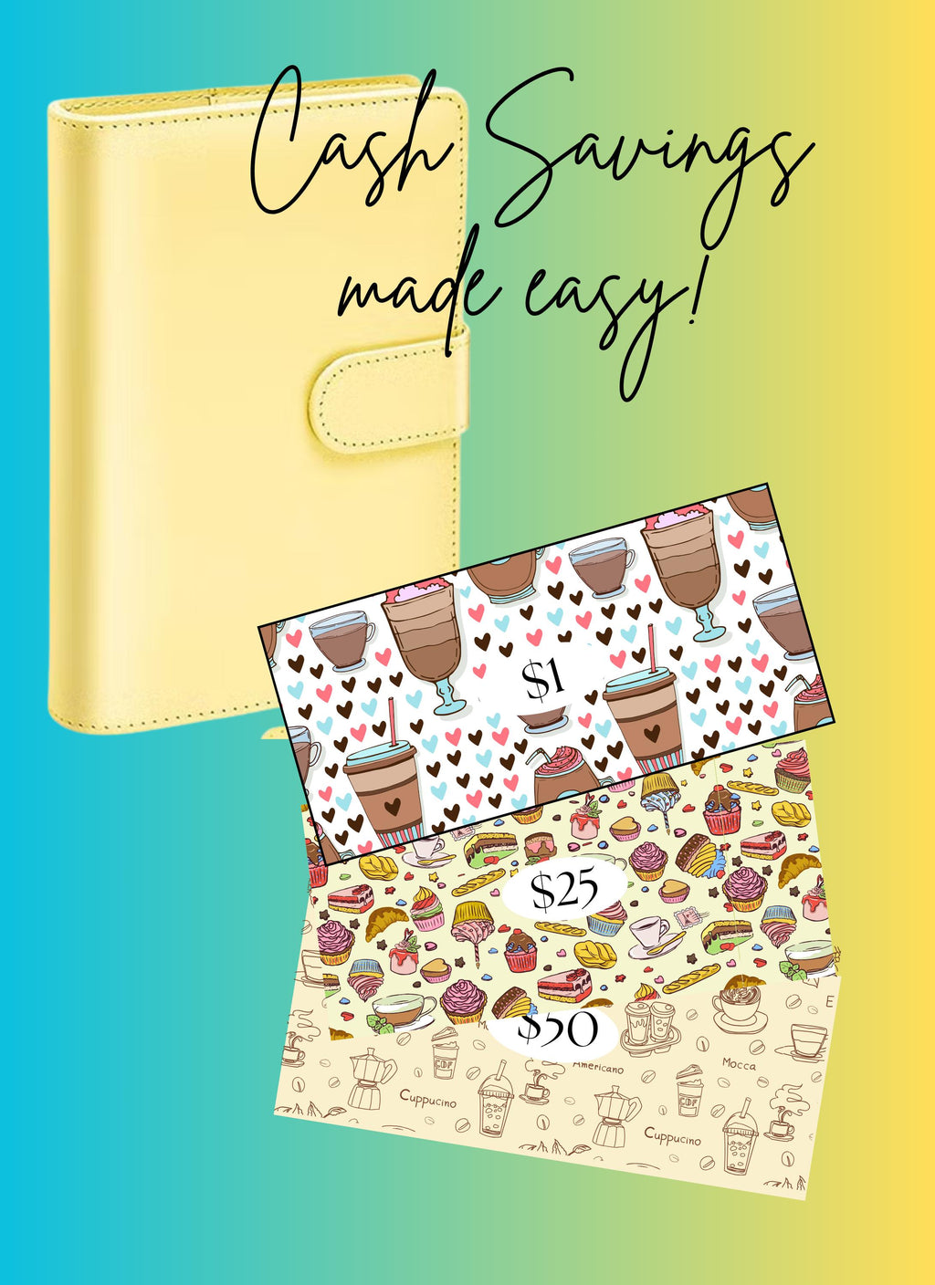 Coffee Savings Challenge: Printable Cash Envelope Tracker (Digital Download)