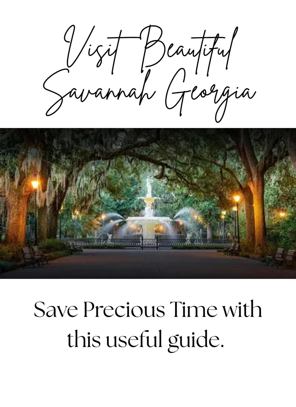 Savannah Travel Guide: Itinerary, Food, Wellness (PDF Document)