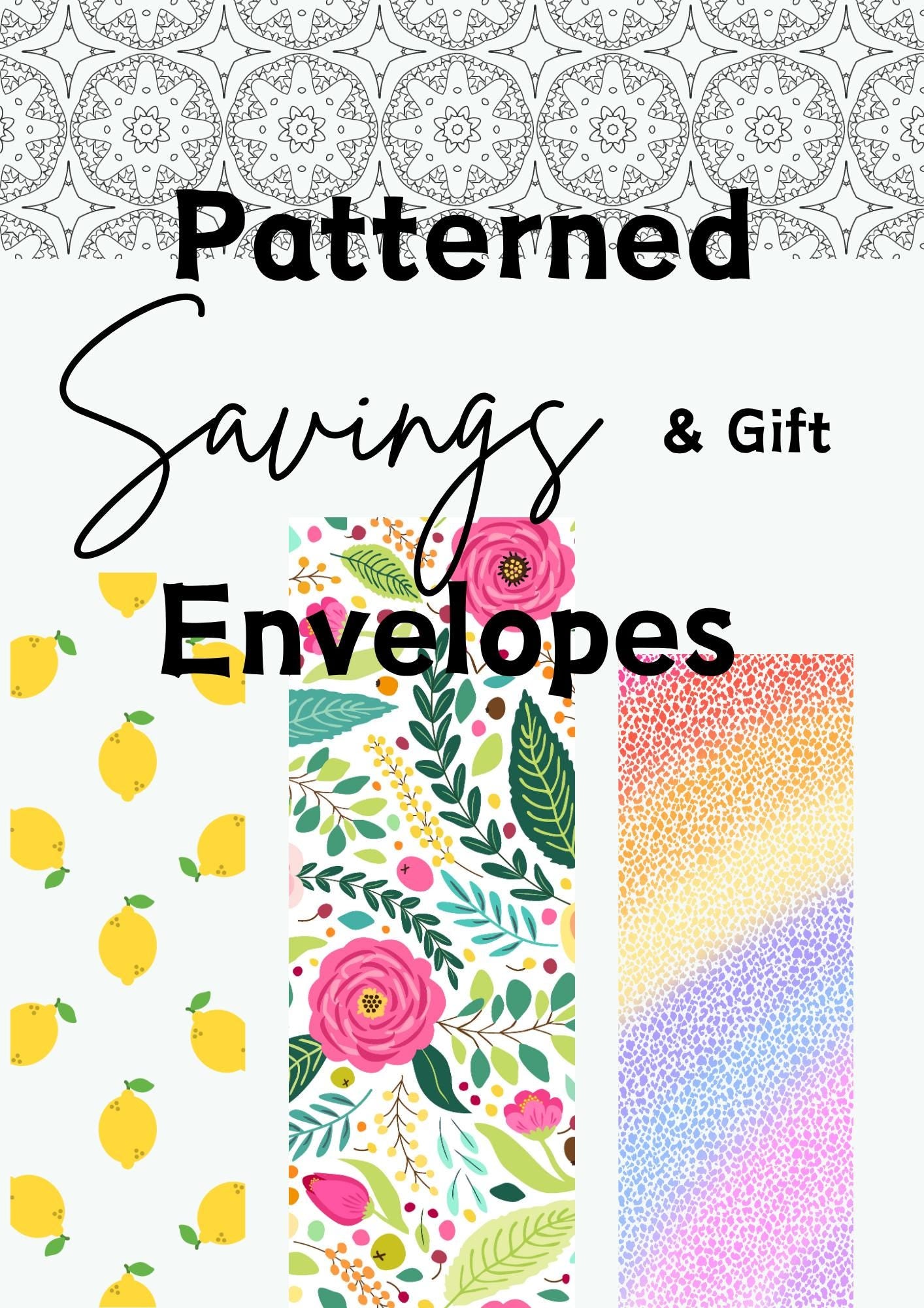 Patterned Savings & Gift Envelopes: Budget Tracker (PDF)