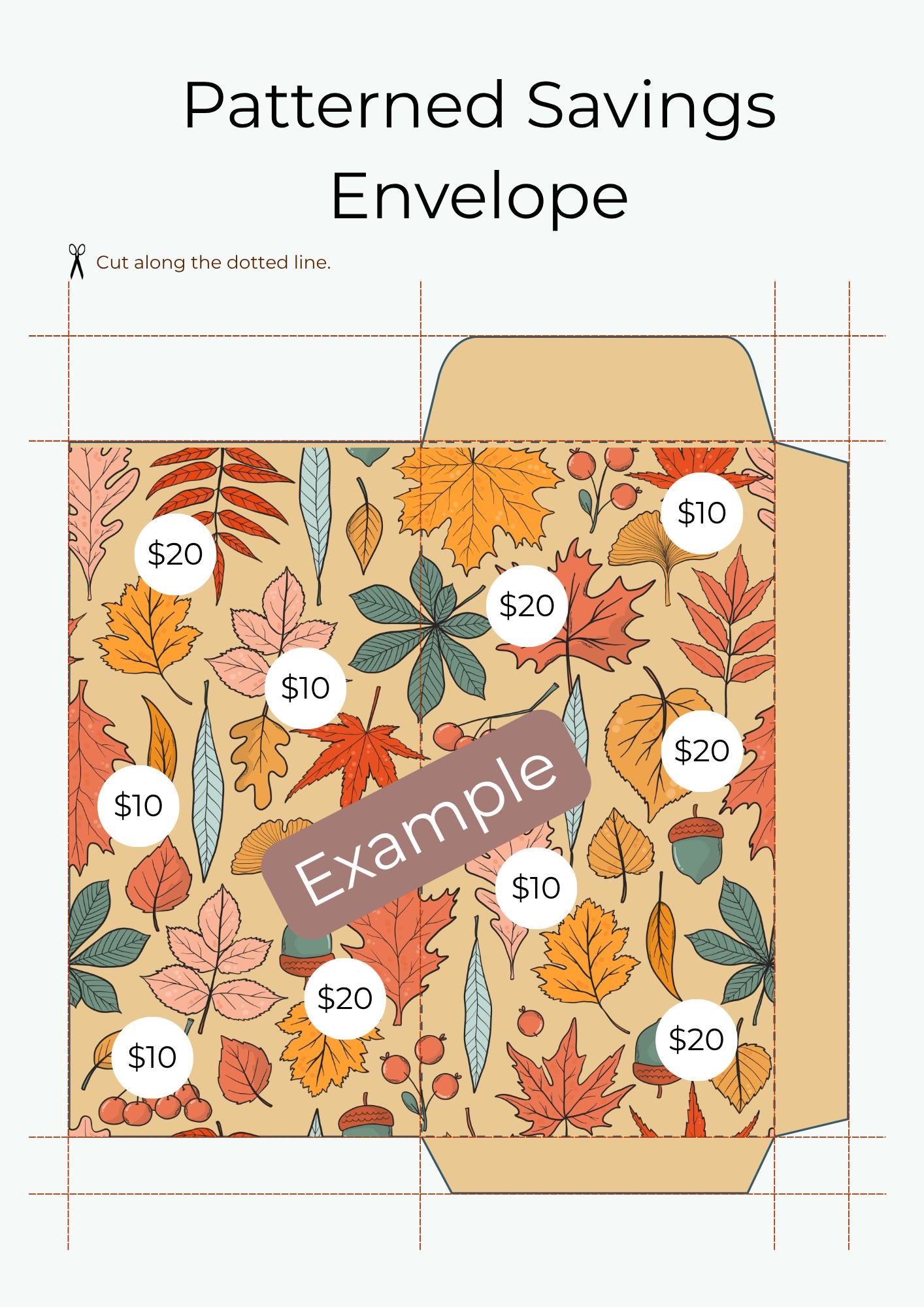 Patterned Savings & Gift Envelopes: Budget Tracker (PDF)