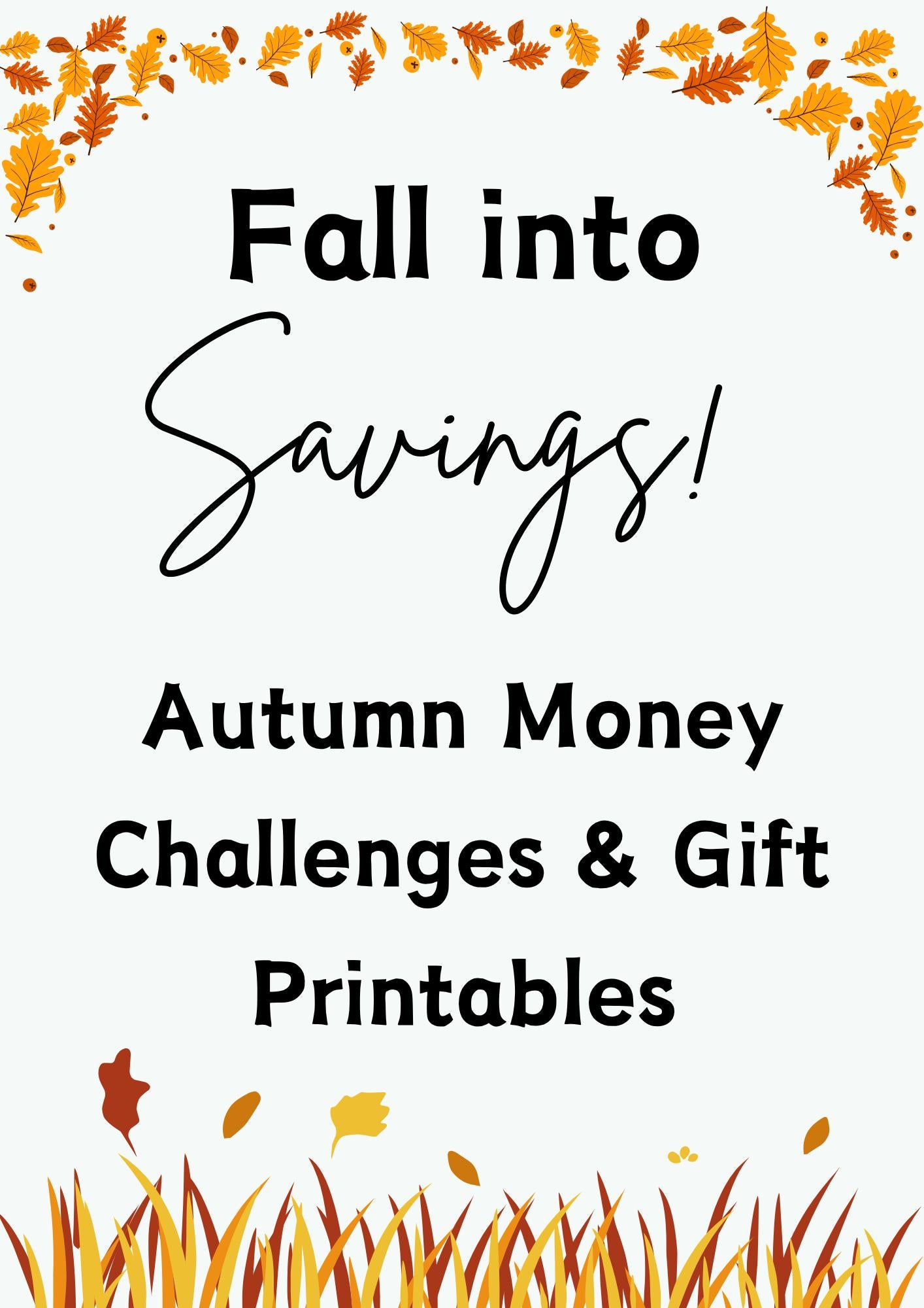 Fall Savings Envelope Printables | Autumn Cash Stuffing Challenge | Budget Tracker PDF | Instant Download