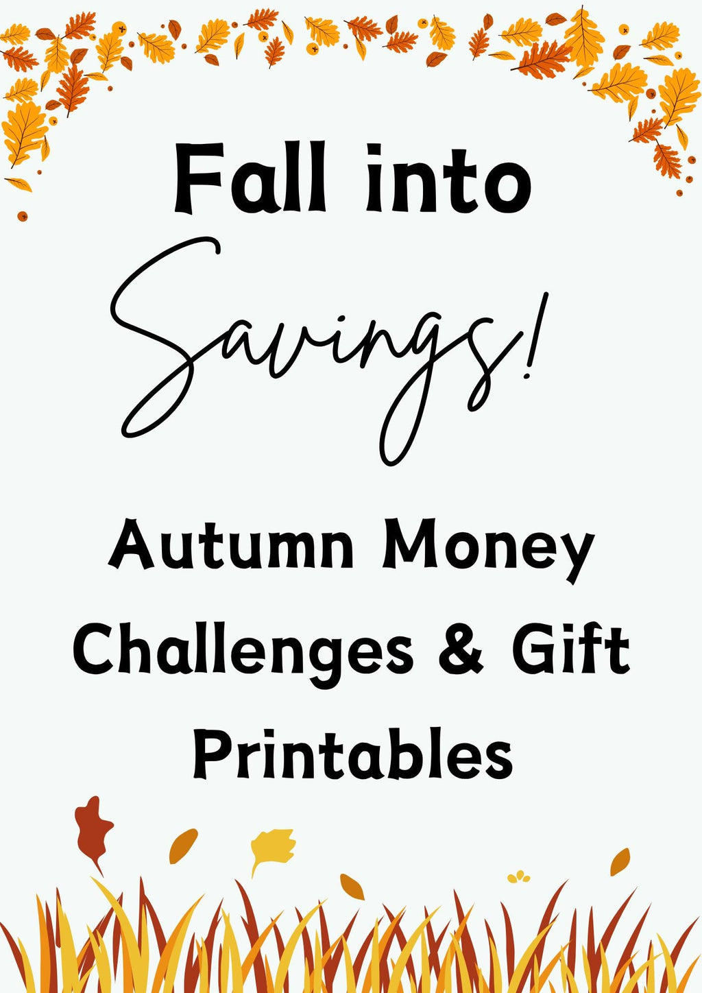 Fall Savings Envelope Printables | Autumn Cash Stuffing Challenge | Budget Tracker PDF | Instant Download